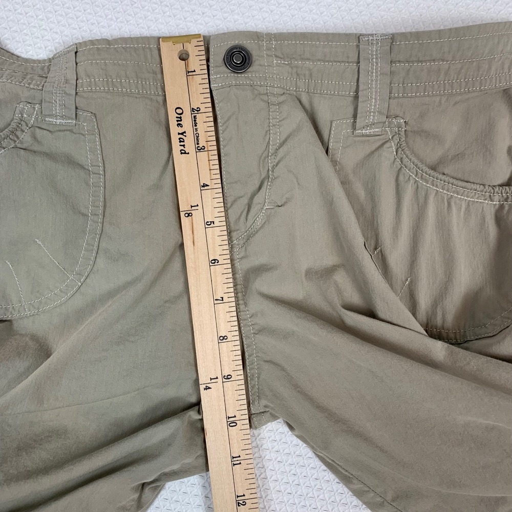 Kuhl Mova Khaki Tan Roll Up Cargo Hiking Pants Womens 14 Stretch Lightweight - Picture 9 of 14